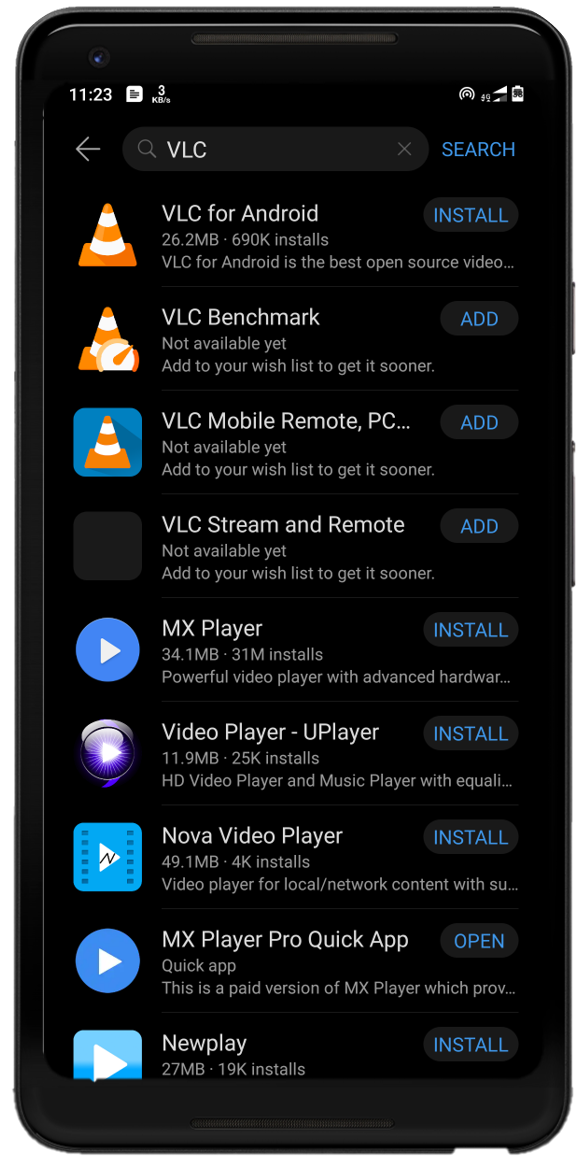 VLC in AppGallery